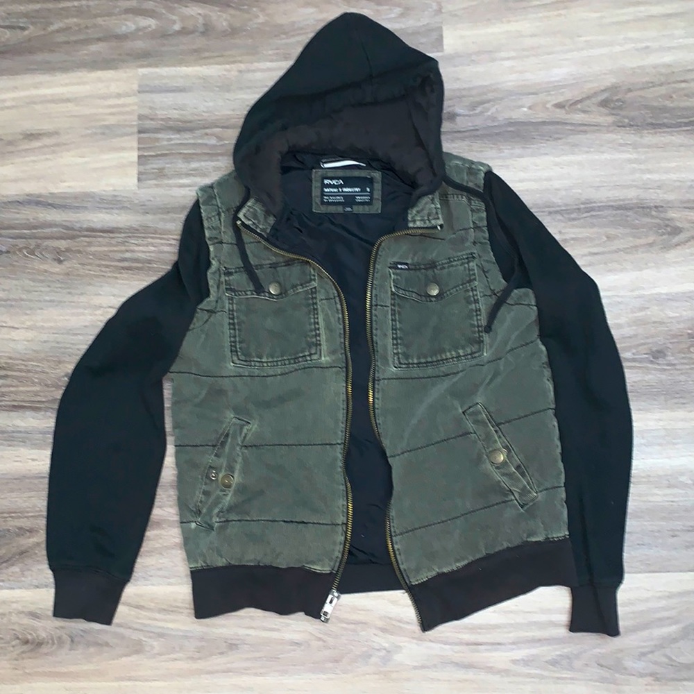 NWOT RVCA Nature x Industry green Jacket Mens S womans M